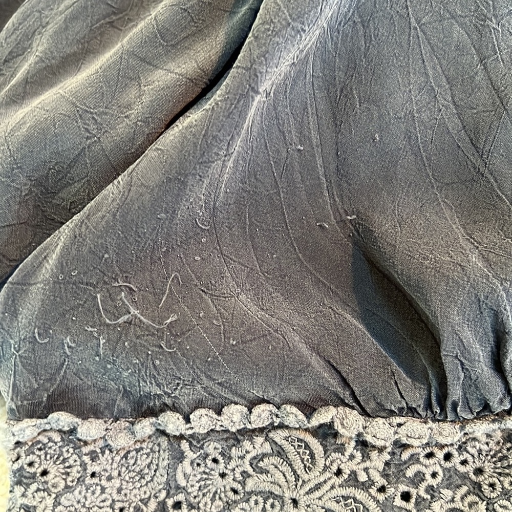 Johnny Was Cupra rayon lace blouse XS Denim color - Picture 4 of 8